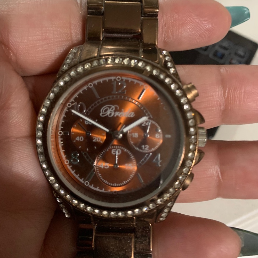 Bronze metal watch.
